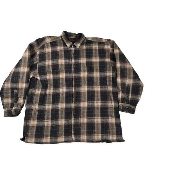 Wolverine Jacket Men's XXL Plaid Shacket Flannel Fleece Lined Workwear Grunge - Picture 1 of 7